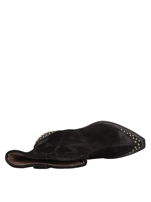 Stivaletti texani in camoscio A.S.98 | A55208NERO